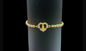 Heart Virgin Mary Adjustable Bracelet