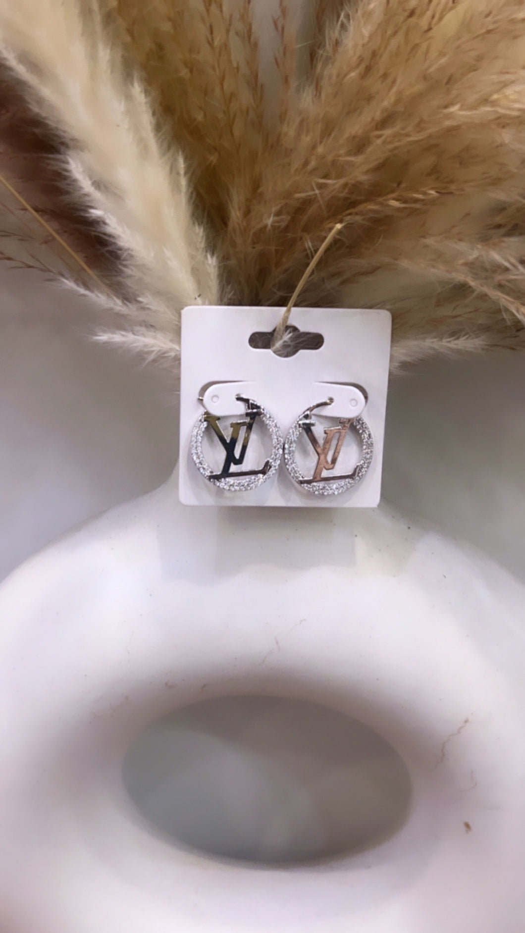 LVRound Bling Earrings