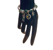 Load image into Gallery viewer, Green San Juditas Virgencita Heart Charm Bracelet