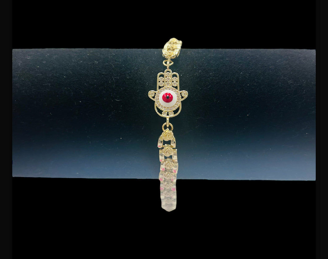 Hamsa Hand Evil Eye Bracelet