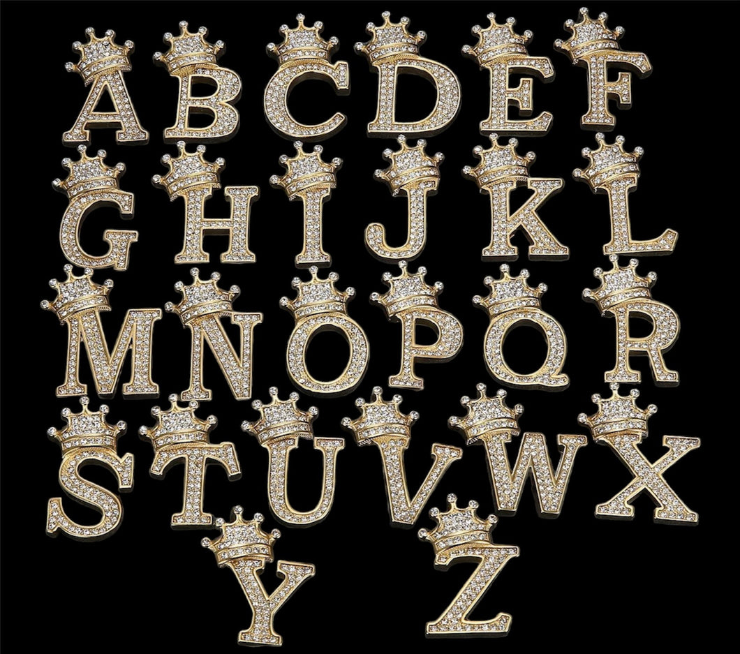 Gold A-Z Initials with Crown