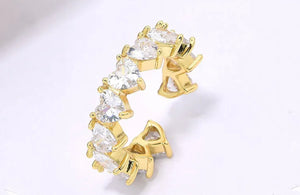 Hearts Blingy Band Ring