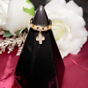 Charm Cross Ring