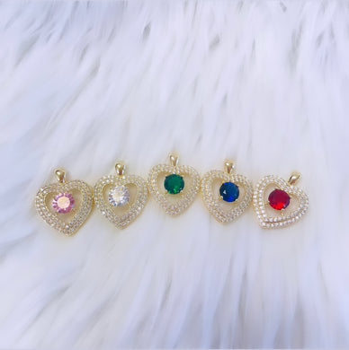 Gem Heart Pendants