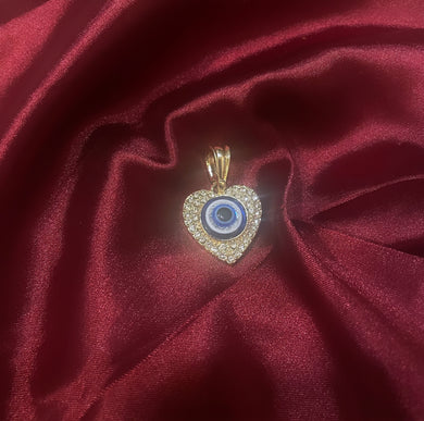 Heart Evil Eye Pendant